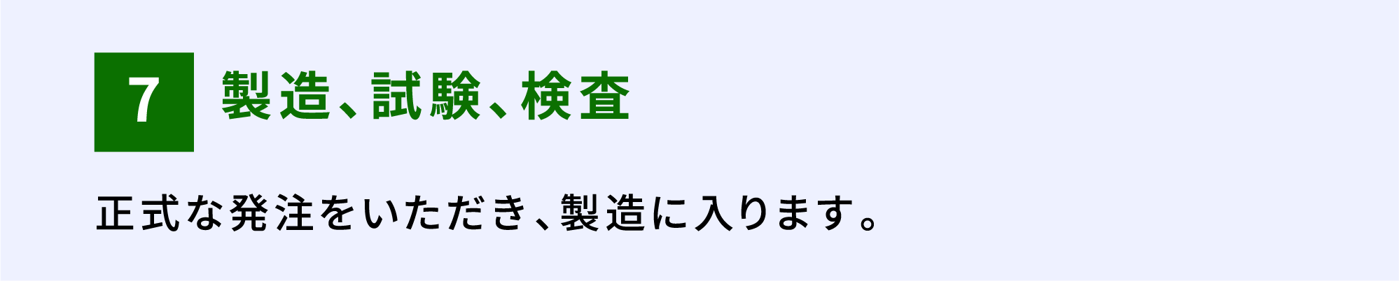 製造、試験、検査