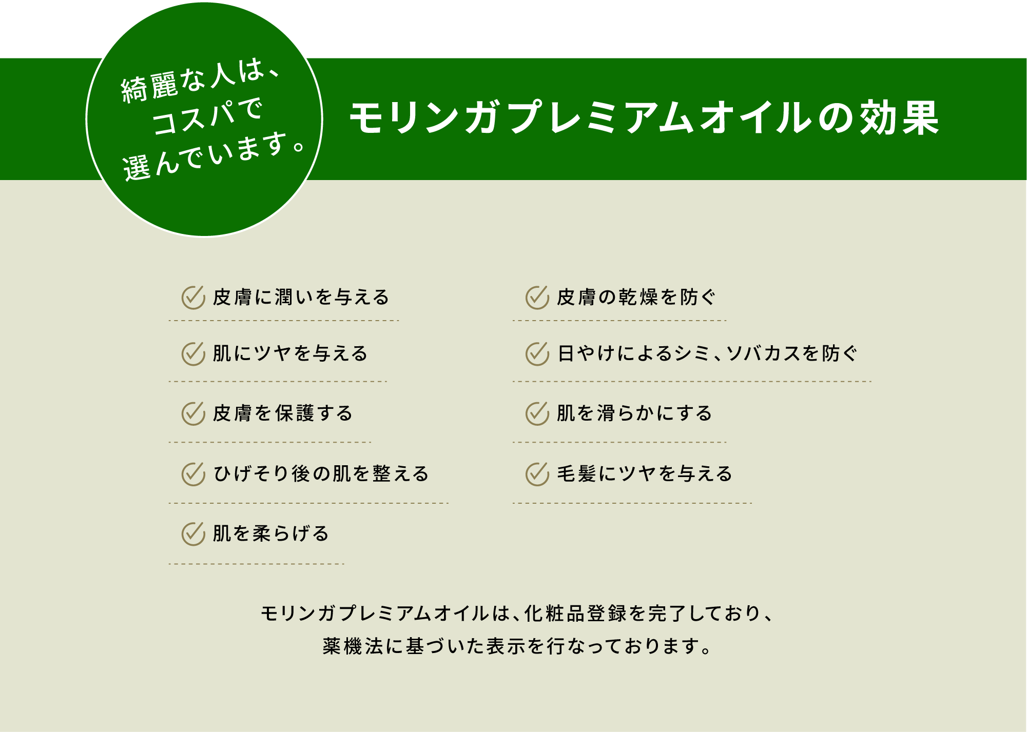 モリンガプレミアムオイル　効果