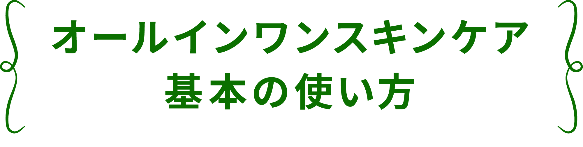 オールインワンスキンケア　使い方